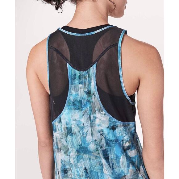 LULULEMON Sculpt Tank II Sz 2 Sun Dazed Multi Blue Super Dark - Picture 2 of 6